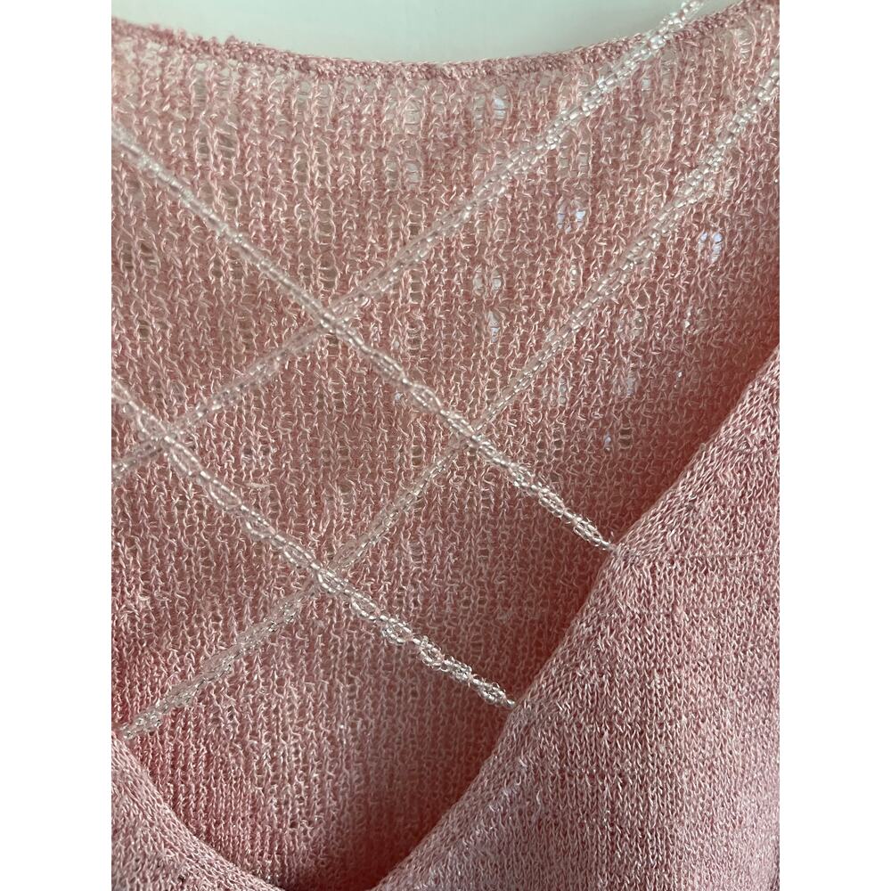 Alice + Olivia 100% Silk Tank Top Dusty Rose Pink Knit Cami